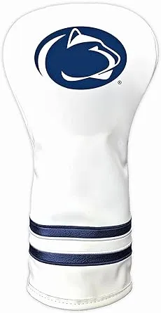 Team Golf NFL White Vintage Fairway Golf Club Headcover, Form Fitting Design, Retro Design