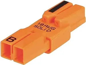 Ideal 30-682 Power Plug Luminaire Disconnects, Orange (Pack of 25)