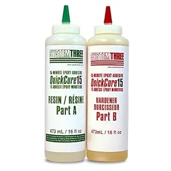 System Three Quick Cure 15 Epoxy Adhesive, 1 Qt Kit