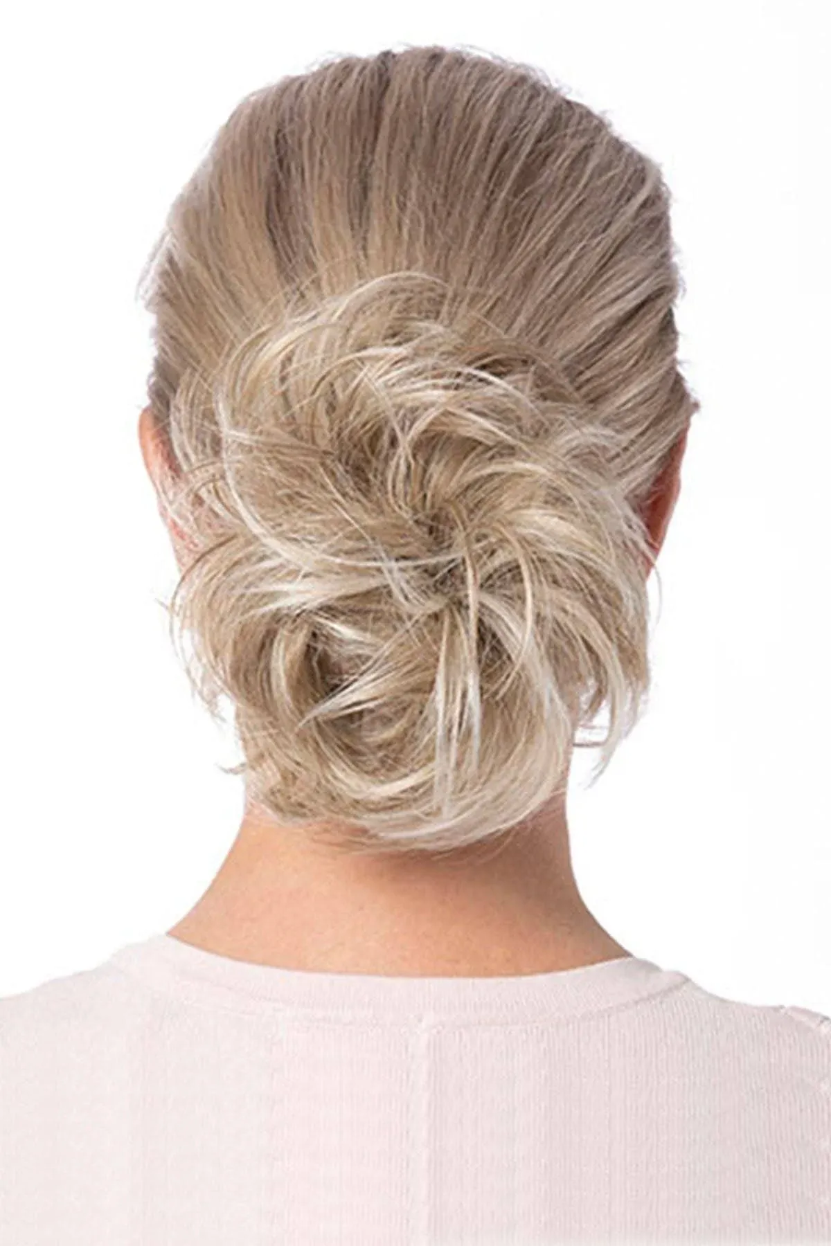 Twist Classic Color Platinum Blonde - Toni Brattin Hairpieces Hair Wrap Playful Volume 3.5" Length Around Ponytail Changelite 100% Heat Friendly Synthetic Fun Bun Envoltura de cabello