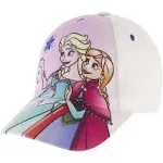 Disney Little Frozen Kids Hat, Size 4-7 Girls Baseball Cap Elsa & Anna, Girl's, Size: One size, White