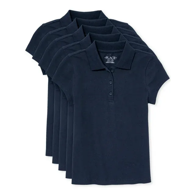 The Children's Place Girls Uniform Short Sleeve Pique Polo