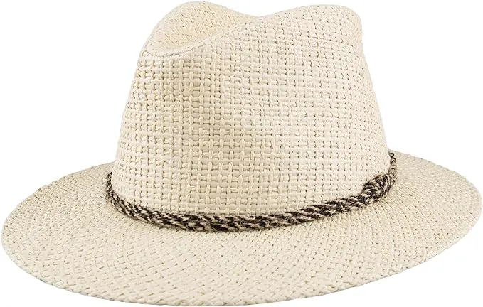 Levi's Men's Lightweight Straw Fedora Panama Hat