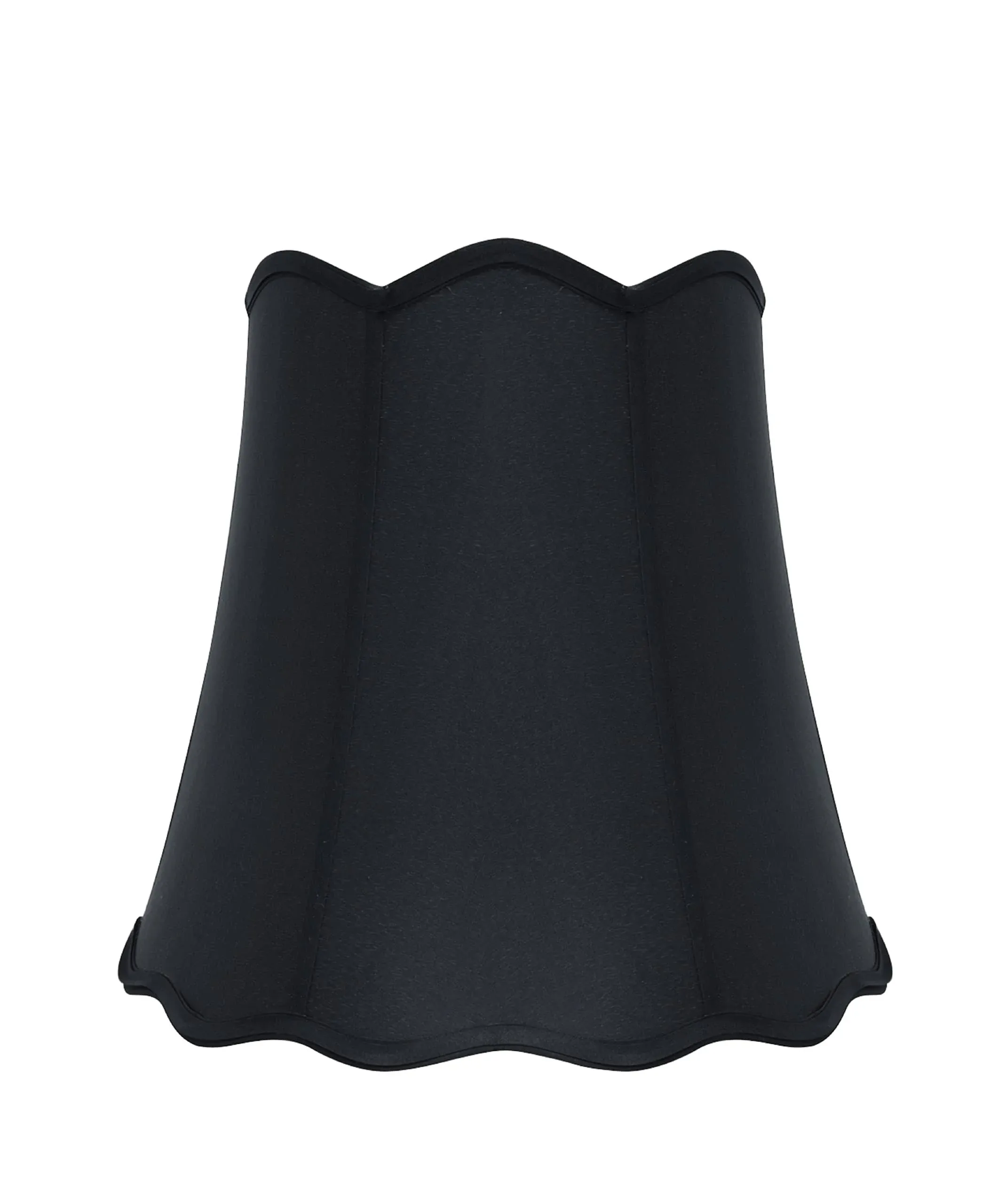 34063 Scallop Bell Shape Spider Lamp Shade, Black, 16" wide, 10"x16"x15" - French Country - Lamp Shades - by Aspen Creative Corporation | Houzz