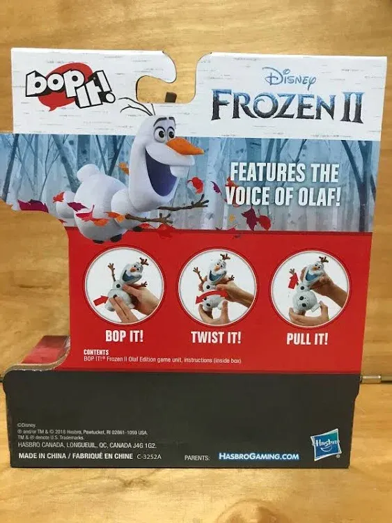 Olaf Snowman Disney Frozen II Bop It Game by Hasbro NEW