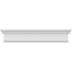 1 in. x 78 in. x 7-1/4 in. Polyurethane Crosshead Moulding with Trim