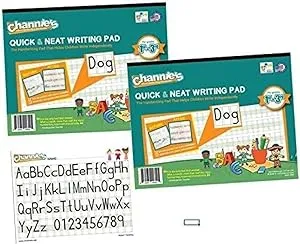 Channie's Visual Handwriting Workbooks 2 Pak! for 1st - 3rd grades 80 pages 8 x 11.5 Quick Improvement with visual guidance.