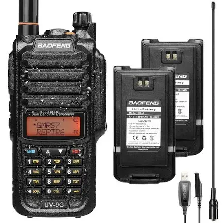 Baofeng UV-9G GMRS Radio | 5W IP67 Waterproof | Repeater Capable NOAA