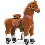 Ponycycle Large Ride On Horse Toy - Brown