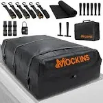 Mockins 72"x48"x20" All-Weather Car Rooftop Cargo Carrier Bag | XXL 40 CuFt Waterproof Luggage Roof Bag Cargo Carrier for Top of Vehicle | Thick Soft-Shell Vinyl Car Top Carrier Without Roof Rack