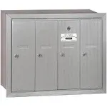 Salsbury 4 Door Vertical Mailbox Aluminum USPS Approved (3504ARU)