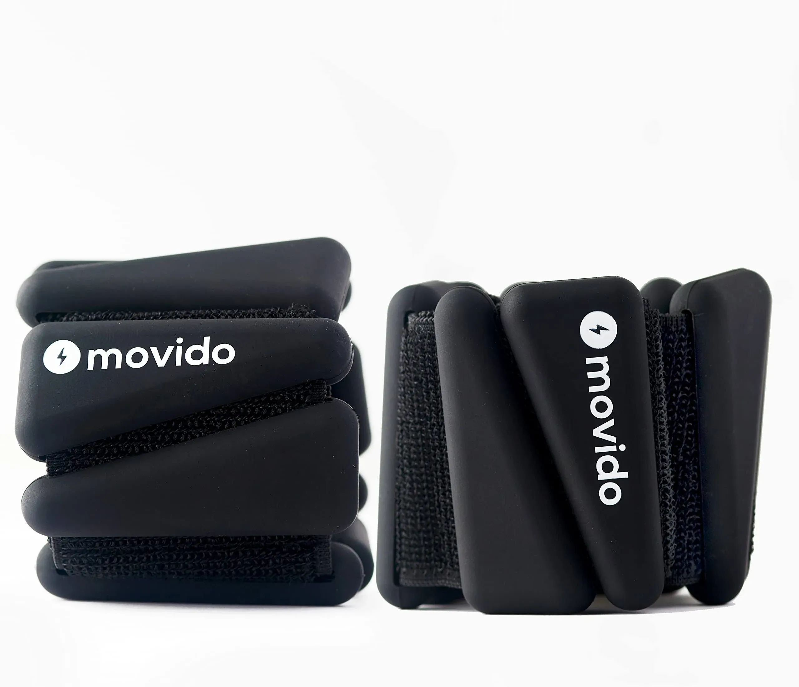 Movido Wearable Wrist Ankle Weights - 1 lb Each (2 per Set) Compact Workout Weights for Women Men Perfect for Yoga, Walking, P