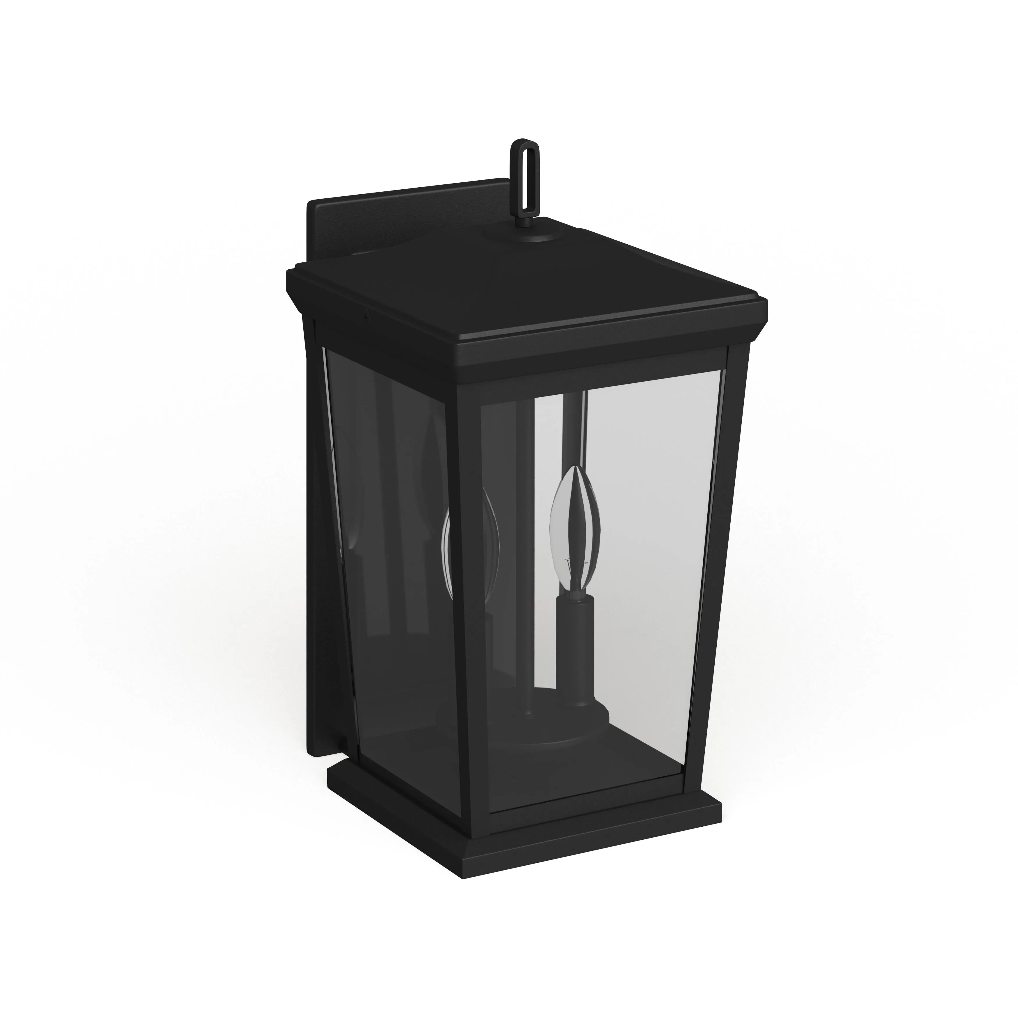 Safavieh PLT4012A Morla 2-Light Black Wall (LED Bulb Included) Outdoor Lantern