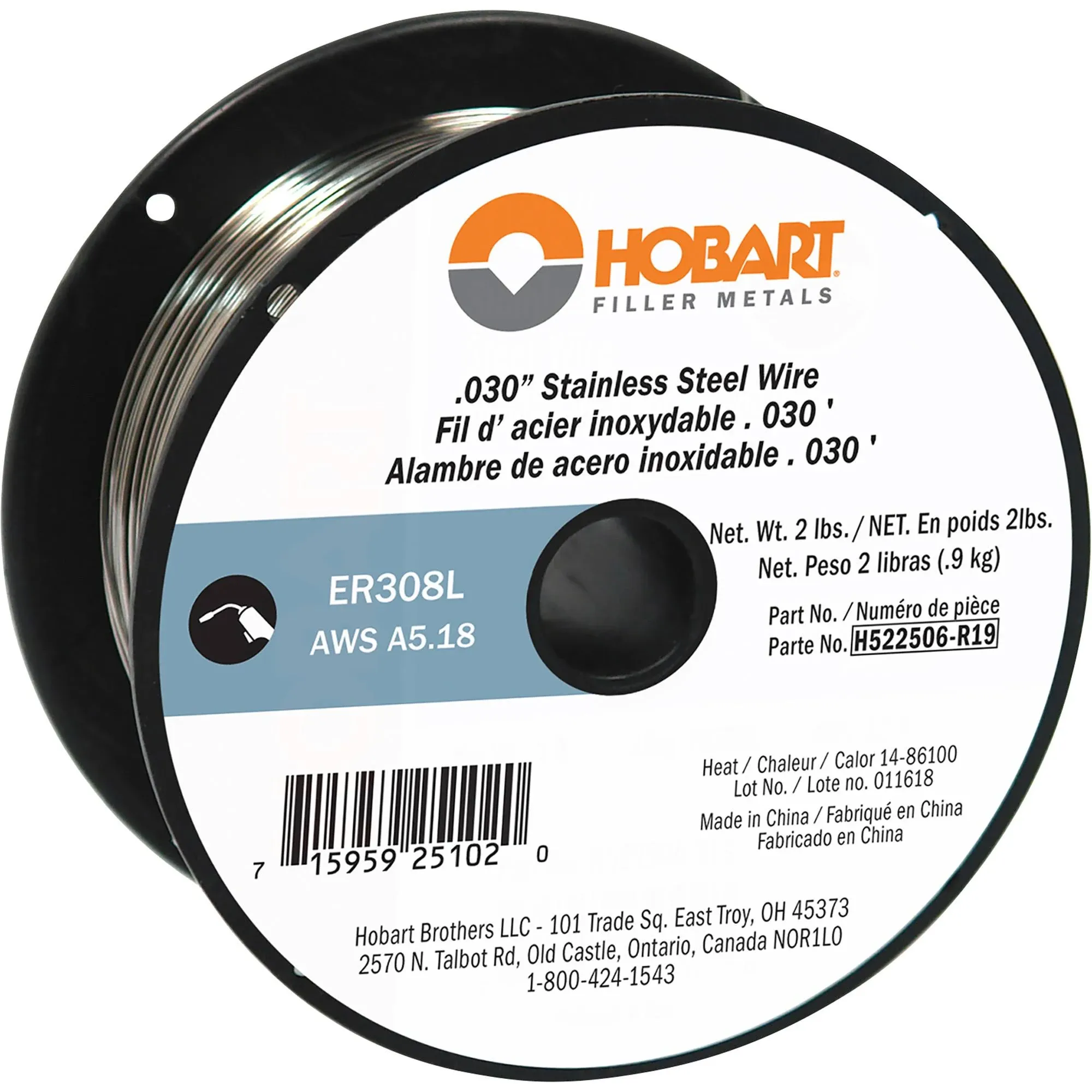 Hobart Stainless Steel Welding Wire-.030 Wire #H522506-R19