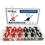 New Age America® 70pcs Wire Ferrule Terminal Connector | AWG 4 Ferrules | Copper & Nylon | Black & Red | Insulated Cord Pin End Terminal | Ferrule Crimp Connectors | Wire Connectors | Assortment Case