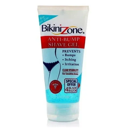 Bikini Zone Shave Gel Anti-Bumps, 4 Ounce (2 Pack)