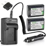 Kastar Battery Travel Charger for Sony NP-FH50 DCR-DVD755 DCR-DVD803 DCR-DVD805