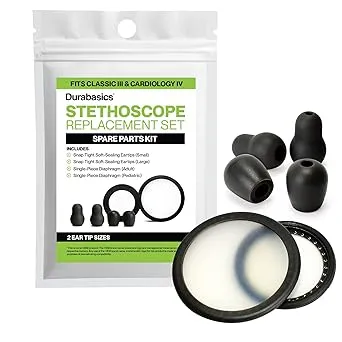 Durabasics Classic 3, Cardiology 3 & Cardiology 4 Stethoscope Accessories Kit for Littman Stethoscope Replacement Parts & Littmann Stethoscope Parts