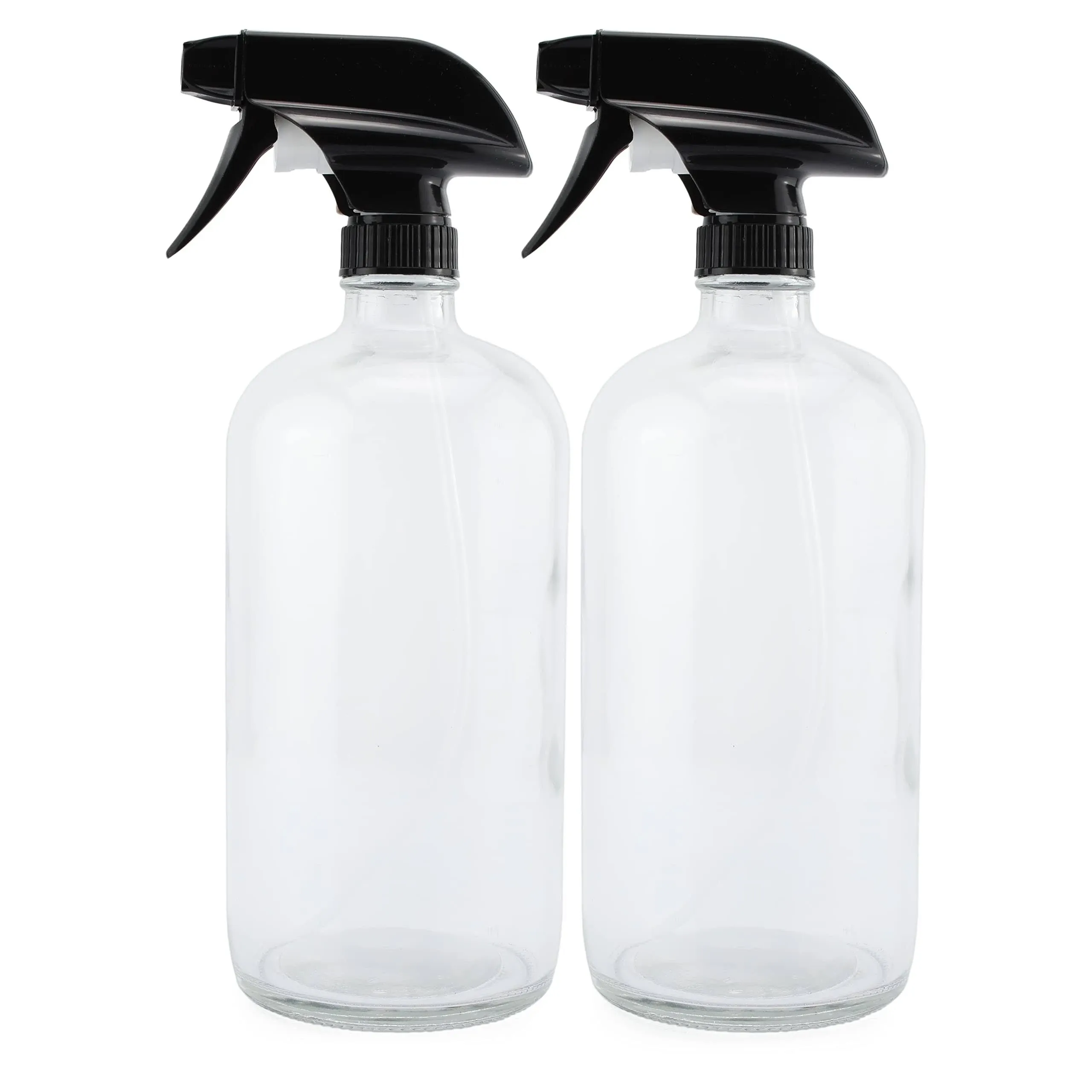 Cornucopia Brands Cornucopia 32oz Glass Spray Bottles (2-Pack, Clear) Quart Bottles W 3-Setting Adjustable Trigger Sprayers Includes Chalk Labels