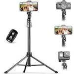 UBeesize 67&#034; Phone Tripod&amp;Selfie Stick, Camera Tripod Stand With Wireless Remote