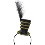 Nicky Bigs Novelties Adult Mini Majorette Ringmaster Small Top Hat Headband Lion Tamer Headpiece Toy Soldier Hats Costume