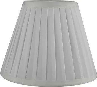 Urbanest Softback Side Pleat Lampshade, Faux Silk, 5-inch by 9-inch by 7-inch, Off White, Spider-Fitter