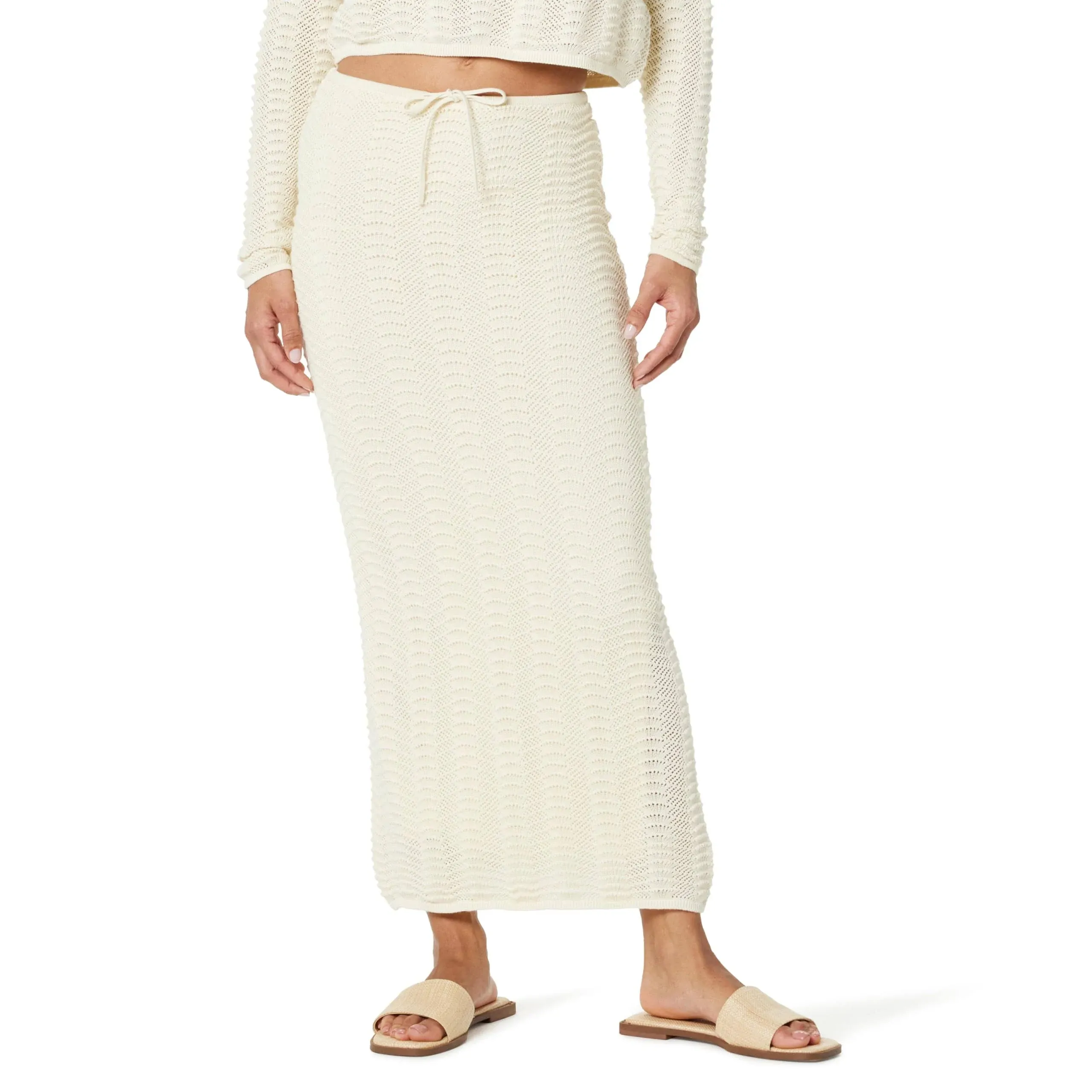 NWT The Drop Women's Makayla Crochet Maxi Skirt, size: M