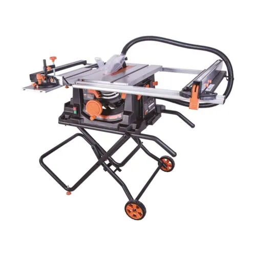 Evolution RAGE5-S: PRO Jobsite Table Saw With Foldable Stand and 10 in. Multi-Ma