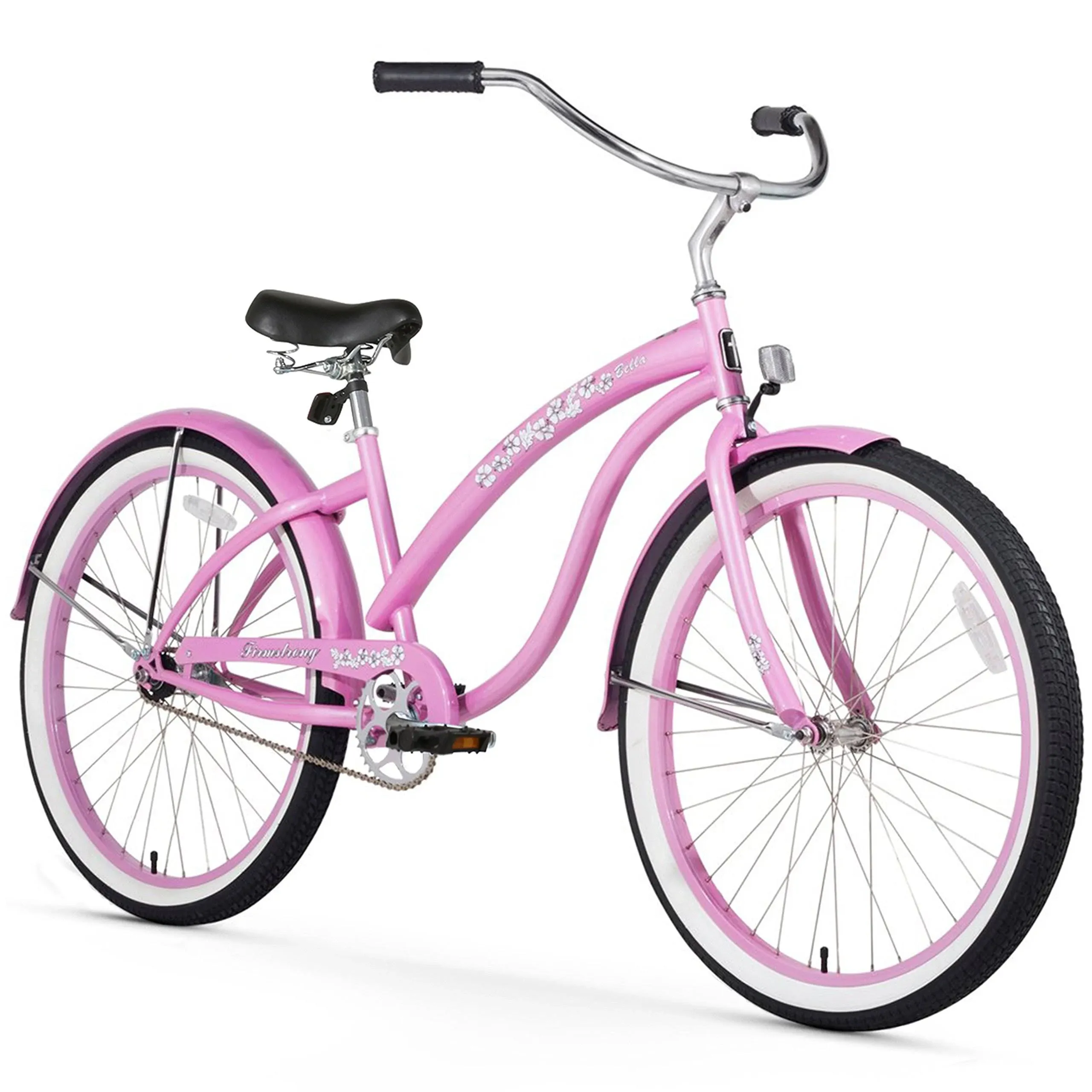 Firmstrong Bella Classic Women\'s Beach Cruiser Bicycle Pink