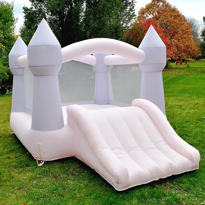 Bounceland Bouncy Castle Daydreamer Cotton Candy Bounce House, Pastel Bouncer with Slide, 12 ft L x 9 ft W x 7 ft H, UL Blower Included, Trendy Bouncer for Kids, Indoor and Outdoor Use