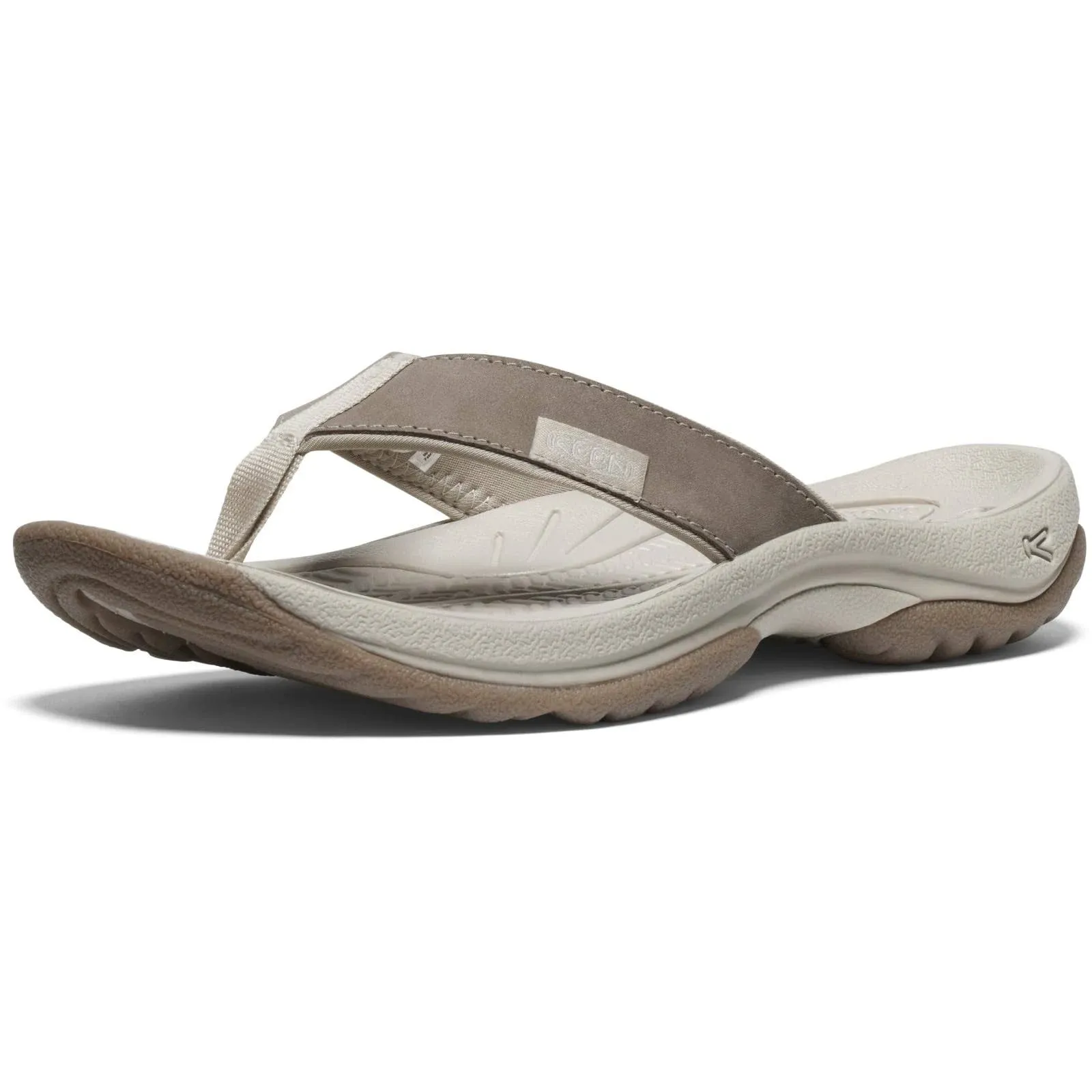 Keen Women's Kona Leather Flip-Flop | Brindle/Silver Birch | 5