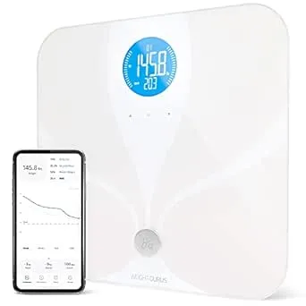 Greater Goods WiFi Premium Smart Scale Measures and Tracks Weight, BMI, Muscle Mass, Water Weight, Bone Density and Body Fat