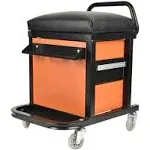 Aain A41 Rolling Tool Chest Creeper Seat,Mechanics Roller Seat with Drawers,With 4 Pieces 2-1/2&quot; Swivel Casters,300 pounds Capacity Mechanics Chair