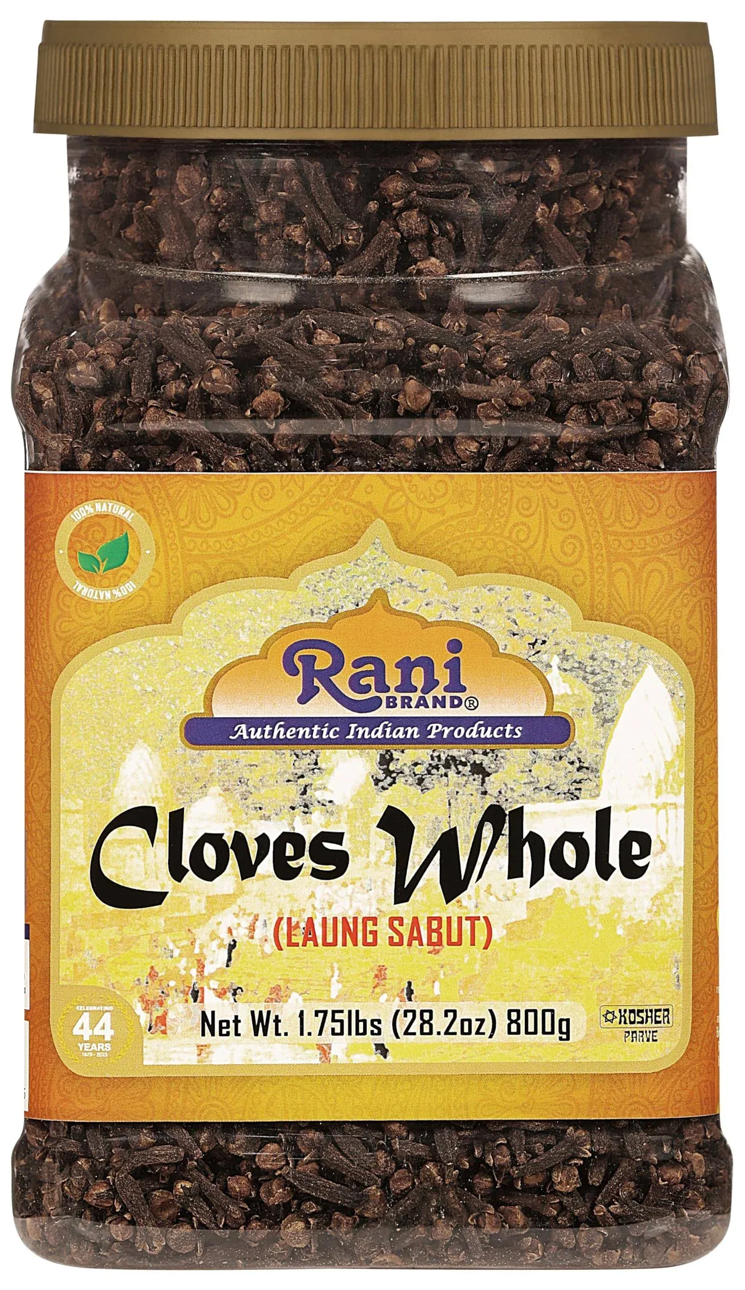 Rani Cloves Whole (Laung) 28oz (800g) Great for Food, Tea, Pomander Balls and Potpourri, Hand Selected, Spice, Bulk Pet Jar ~ All Natural | Non-GMO