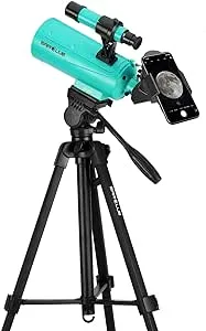 Sarblue Maksutov-Cassegrain Telescope, Mak60 Telescopes for Kids Adults 750x60mm, Compact Portable for Travel, Beginner Astronomy Telescope with Adju