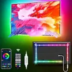 MATICOD LED Lights for TV Led Backlight, 13.1ft RGB Led Strip Lights for TV Lights Behind, USB Led Light Strip for 45-60in TV, Bluetooth APP Control Music Sync Strip Lighting for Christmas Decorations