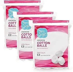 Simply Soft Premium Jumbo Cotton Balls Box of 3