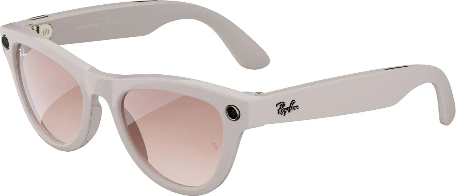 Women's Ray-Ban Smart Glasses 0RW4010 52mm Meta Skyler Polarized Sunglasses, Pink