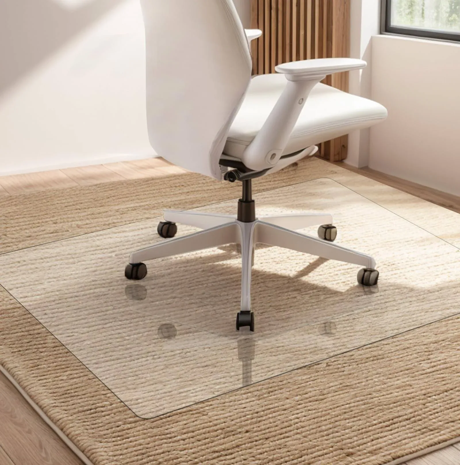 Office Chair Mat for Carpet, 47"x32" Heavy Duty (1/7" Thick) Flat Shipping, Chair Mat for Carpet and Hardwood Floor, Computer Chair Mat for Carpet, Desk Chair Mat for Carpet