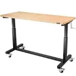 WorkPro Height Adjustable Work Table Workbench with Casters and Leveling Feet Two Assembly Options