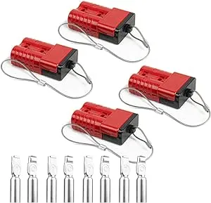 2-4 Gauge Wire Connectors, 175A Battery Quick Connect Disconnect 12V-36V Powerpole for Car Bike ATV Winches Lifts Motors More Red 4 Pcs