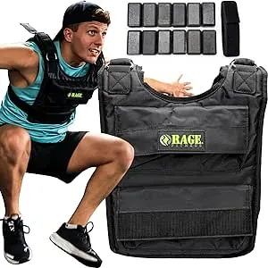 Adjustable Weighted Vest Men and Women, Black, (36 lbs) Weight Capacity, (12 x 3 lbs) Removable Iron Rucking Weights, Weighted Vest for Walking, Body Weight Training, Cardio Workouts, Strength