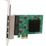 SYBA 4 Port Gigabit Ethernet PCI-e x1 Network Interface Card SI-PEX24042