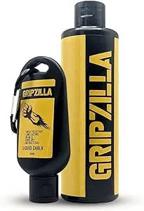 GRIPZILLA Liquid Chalk Combo Kit Powder (250+50 ML) for Weight Lifting, Gym, Rock Climbing, Pole Grip, Gymnastics, Sports, and Workout Chalk- Cheer Chalk