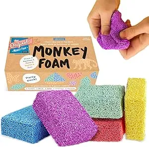 Impresa Monkey Foam from The Original Monkey Noodle 5 Giant Blocks, Squishy Sensory Toys for Kids with Unique Needs Fosters Creativity, Fun Play Foam, Great for Classrooms, Home, & Playtime Ages 3+