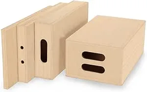 PROAIM Full Set of 4 Standard White APPL-Boxes for Studio, Film Set & Photography. Multi-Use Wooden Boxes. Use Them for Propping, Levelling, Standing. Full, Half, Quarter & Pancake (AB-SET4-WH)