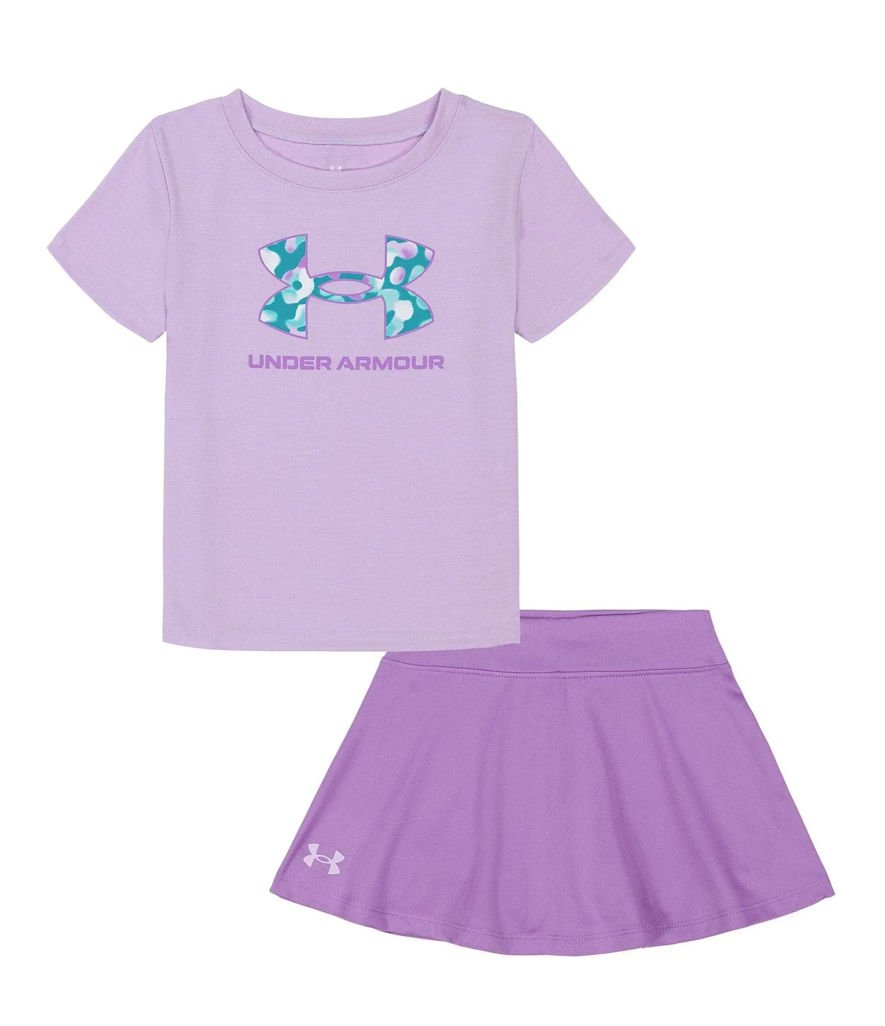 Girls 4-6 Under Armour Logo Graphic Tee & Wordmark Skort Set