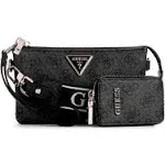 GUESS Women's Latona Mini Triple Compartment Top Zip Clutch