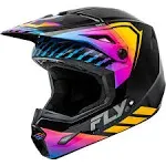 Kinetic Menace Helmet Black/Sunrise 2x - Fly Racing