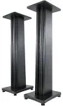 2) Rockville SS36B Premium Black Wood Grain 36&#034; Home Speaker Stands Up to 100Lbs